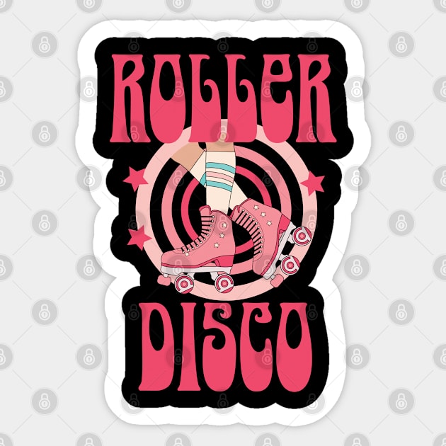 Roller Disco Derby Retro 1970s Sticker by kolakiss